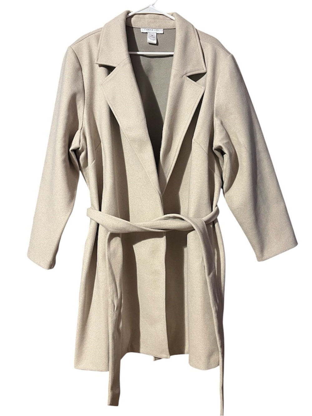 Carole Wren Classic Beige Wrap Coat